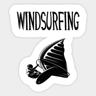 Windsurfing in black Sticker